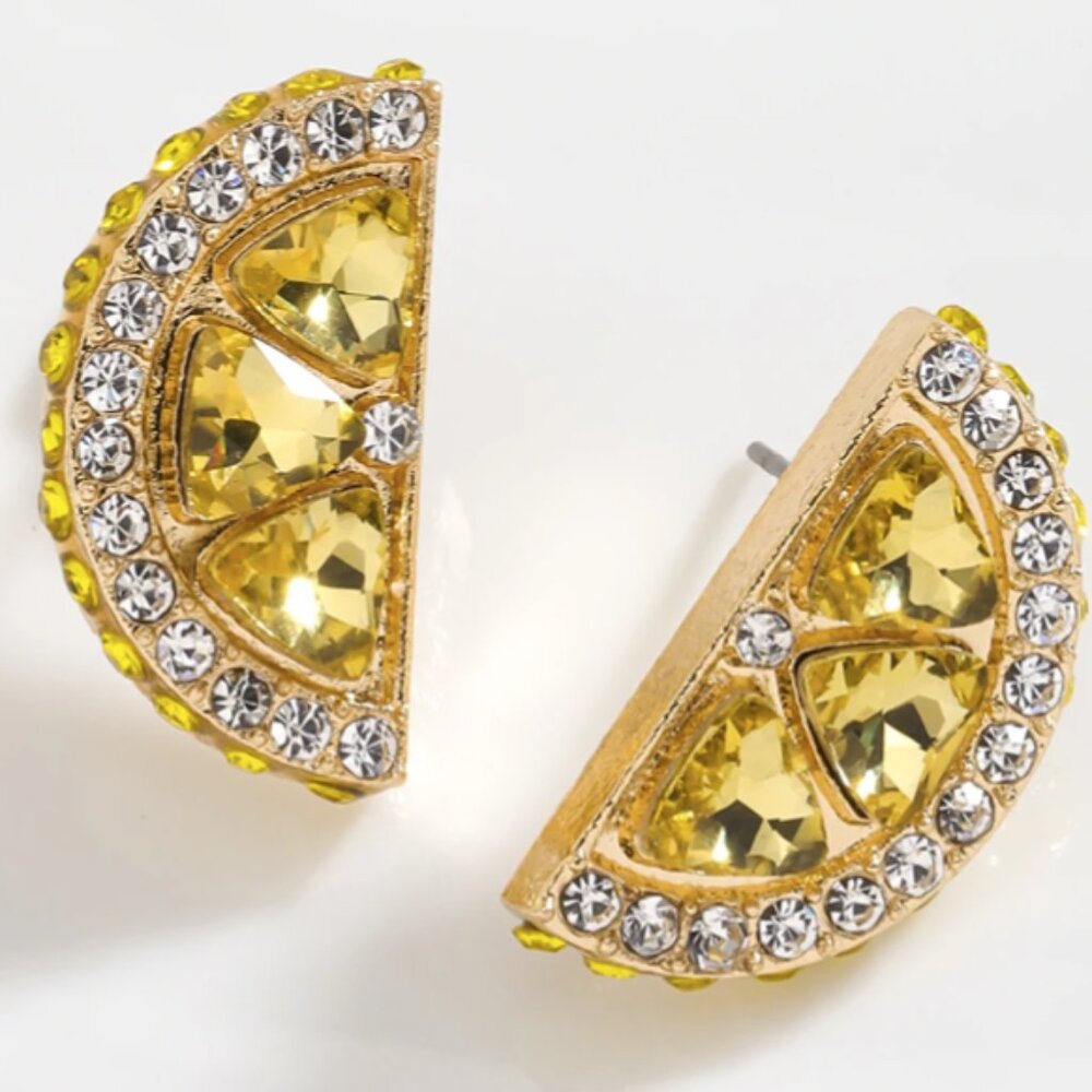 NWT Lemon Slice sweetened with Sugar Spicy Earrings Studs Ab22/24